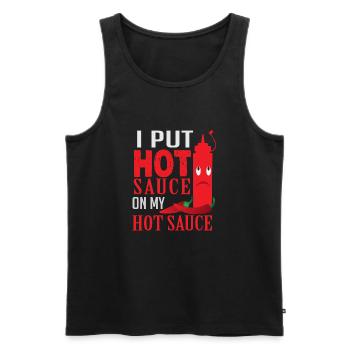 BBQ BBQ Sauce Meat Spicy Steak Gift - Men's Premium Organic Tank Top - black - Front - AI Model Male 178 light (178cm)