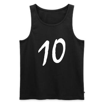 10 - Männer Premium Bio Tank Top - Schwarz - Vorne - AI Model Male 178 light (178cm)