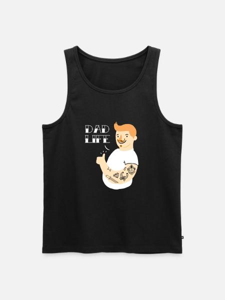 Tattoo Motive - Dad Life - Tattooed Art Ink - Herre Premium økologisk tanktop - sort