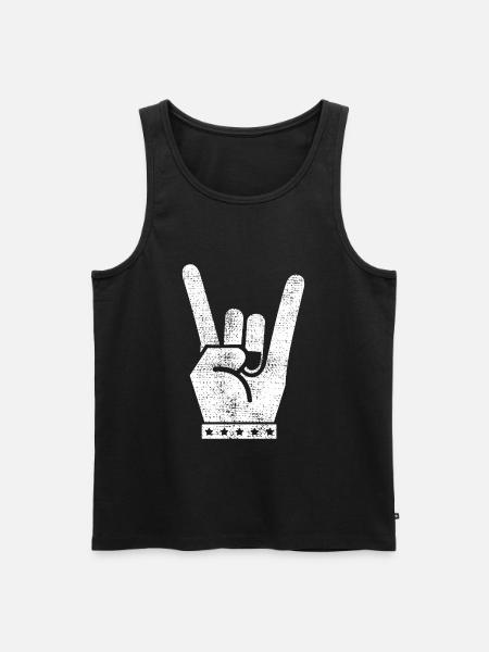 Rock And Roll - Männer Premium Bio Tank Top - Schwarz