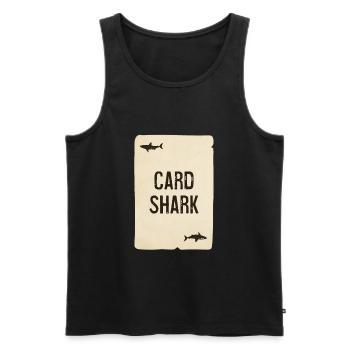 Kartenhai - Spielkarte - Männer Premium Bio Tank Top - Schwarz - Vorne - AI Model Male 178 light (178cm)