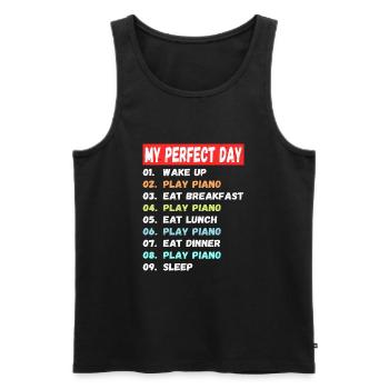 The perfect tag playing piano - Men's Premium Organic Tank Top - black - Front - Michal (187cm)
