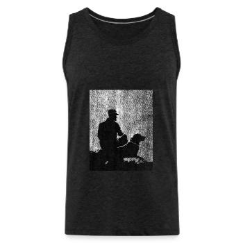 Meilleurs amis Homme avec chien - Débardeur bio Premium Homme - charbon - Devant - Alexander (188cm)