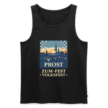Bayrische Volksfest - Männer Premium Bio Tank Top - Schwarz - Vorne - AI Model Male 178 light (178cm)