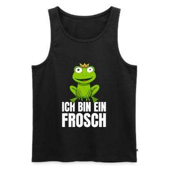 Ich Bin Ein Frosch - Männer Premium Bio Tank Top - Schwarz - Vorne - Michal (187cm)