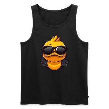 Bébé canard - Débardeur bio Premium Homme - noir - Devant - Michal (187cm)