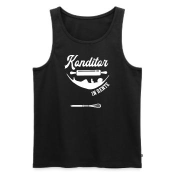 Konditor in Rente Rentner Bäcker Ruhestand Beruf - Männer Premium Bio Tank Top - Schwarz - Vorne - AI Model Male 178 light (178cm)