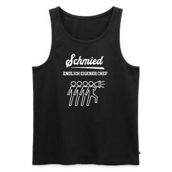 Schmied Endlich Eigener Chef Schmiede Meister - Männer Premium Bio Tank Top - Schwarz - Vorne - Michal (187cm)