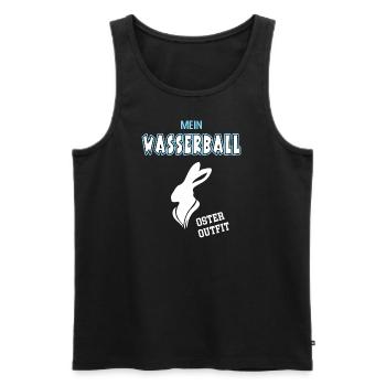 Wasserball Oster Outfit Ostergeschenk Wasserballer - Männer Premium Bio Tank Top - Schwarz - Vorne - Michal (187cm)