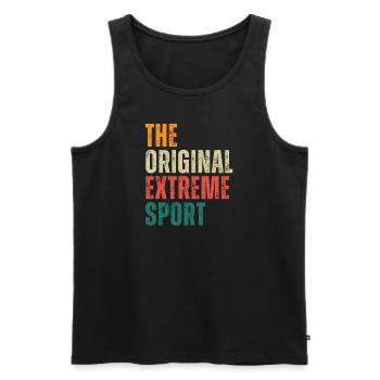 THE ORIGINAL EXTREME SPORT Sports Logging - Men's Premium Organic Tank Top - black - Front - Michal (187cm)