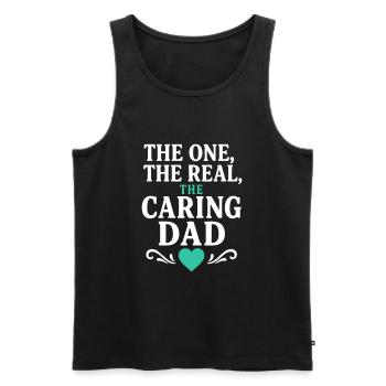 Caring Dad das Original Vatertag - Männer Premium Bio Tank Top - Schwarz - Vorne - Michal (187cm)