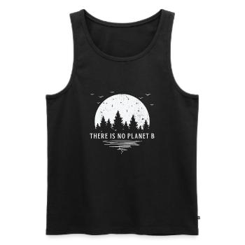 There Is No Planet B T-Shirt Earth Day 2019 Shirt - Männer Premium Bio Tank Top - Schwarz - Vorne - Michal (187cm)