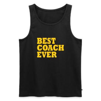 Best coach ever - Débardeur bio Premium Homme - noir - Devant - AI Model Male 178 light (178cm)