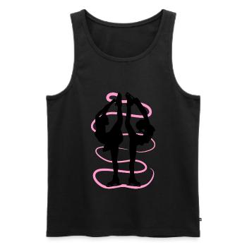 Eiskunstlauf Schlittschuhlauf Eis Figuren Tanz - Männer Premium Bio Tank Top - Schwarz - Vorne - AI Model Male 178 light (178cm)