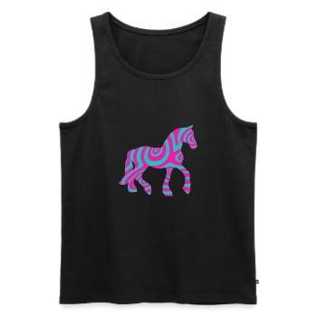 Horse Horses Riding Equestrian Pony Western Shirt - Men's Premium Organic Tank Top - black - Front - AI Model Male 178 light (178cm)