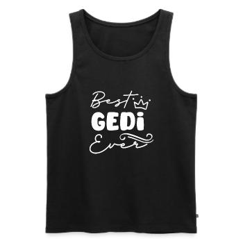 Wöd Gedi Bester Gedi sein Patenonkel fragen Taufe - Männer Premium Bio Tank Top - Schwarz - Vorne - Michal (187cm)