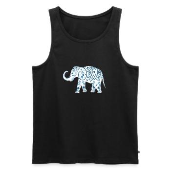 YOGA MÉDITATION BOUDDHA ELEPHANT CADEAUX T-SHIRT - Débardeur bio Premium Homme - noir - Devant - Michal (187cm)