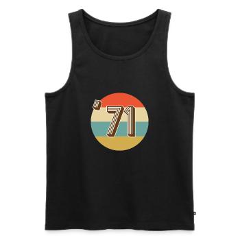 1971 vintage vintage - Men's Premium Organic Tank Top - black - Front - Michal (187cm)