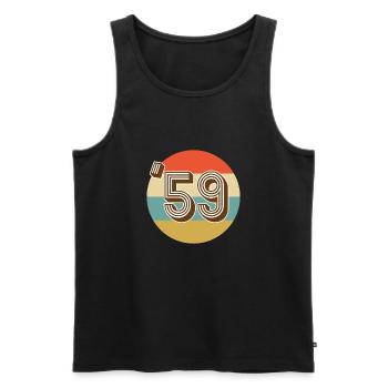 1959 Vintage Jahrgang - Männer Premium Bio Tank Top - Schwarz - Vorne - Michal (187cm)