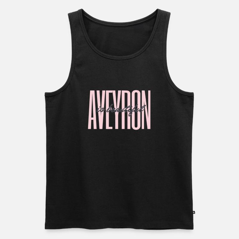 Aveyron is beautiful - Männer Premium Bio Tank Top - Schwarz