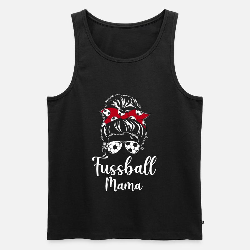 Fussball Mama - Männer Premium Bio Tank Top - Schwarz