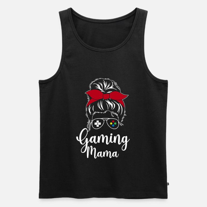 Gaming Mama - Männer Premium Bio Tank Top - Schwarz