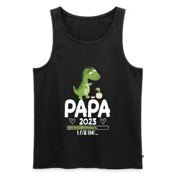 Papa 2023 Chargement - Débardeur bio Premium Homme - noir - Devant - Michal (187cm)