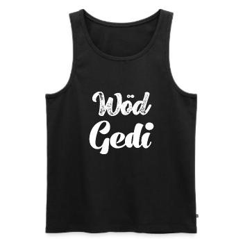 Wöd Gedi Bester Gedi sein Patenonkel fragen Taufe - Männer Premium Bio Tank Top - Schwarz - Vorne - Michal (187cm)