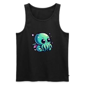 Magnétisme de Lovecraft : Adorable bébé mignon Cthulhu - Débardeur bio Premium Homme - noir - Devant - AI Model Male 178 light (178cm)