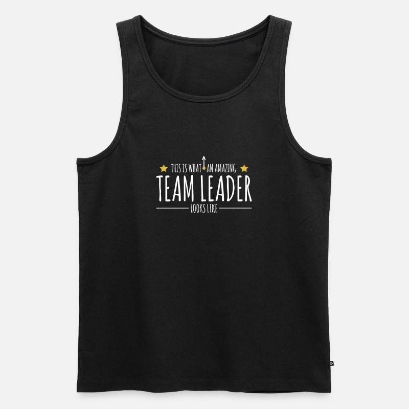 Bester Teamleiter - Männer Premium Bio Tank Top - Schwarz