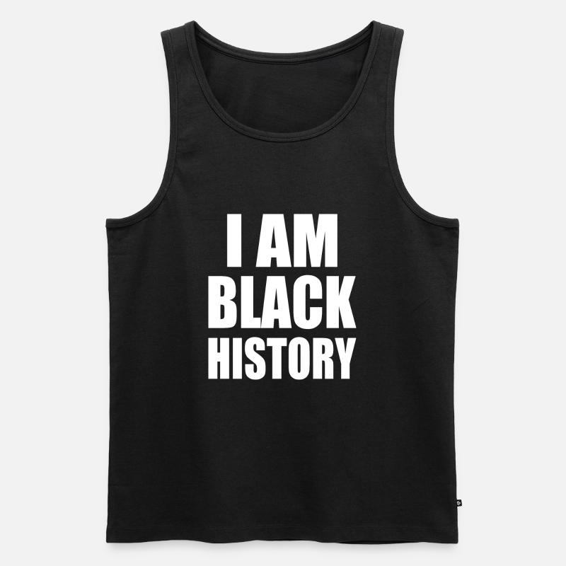 I am black history - Männer Premium Bio Tank Top - Schwarz