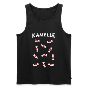 Karnevalszug Bonbons - Kamelle - Männer Premium Bio Tank Top - Schwarz - Vorne - Michal (187cm)