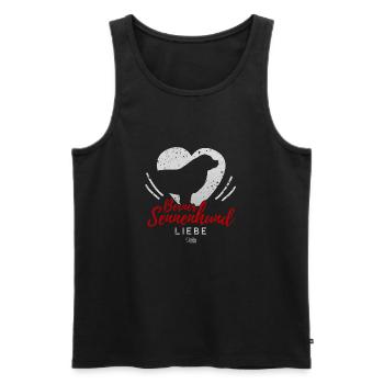 Berner Sennenhund Liebe mit Herz - Männer Premium Bio Tank Top - Schwarz - Vorne - AI Model Male 178 light (178cm)