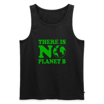 There is no planet b - Männer Premium Bio Tank Top - Schwarz - Vorne - Michal (187cm)