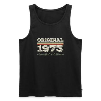 Legend since 1973 Born 1973 Birthday 1973 - Men's Premium Organic Tank Top - black - Front - AI Model Male 178 light (178cm)