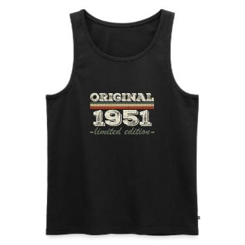 Legende seit 1951 Geboren 1951 Geburtstag 1951 - Männer Premium Bio Tank Top - Schwarz - Vorne - AI Model Male 178 light (178cm)