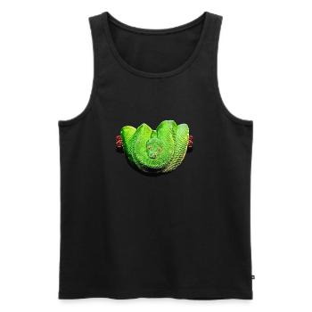 serpent fractalisé - Débardeur bio Premium Homme - noir - Devant - Michal (187cm)