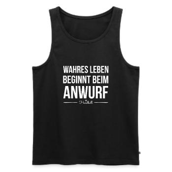 Handball handballer saying gift - Men's Premium Organic Tank Top - black - Front - AI Model Male 178 light (178cm)