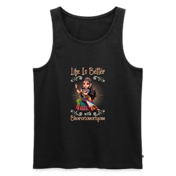 Indischer Tanz Indischer Volkstanz - Männer Premium Bio Tank Top - Schwarz - Vorne - AI Model Male 178 light (178cm)