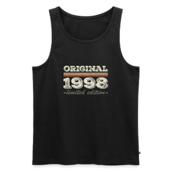 Legende seit 1998 Geboren 1998 Geburtstag 1998 - Männer Premium Bio Tank Top - Schwarz - Vorne - AI Model Male 178 light (178cm)