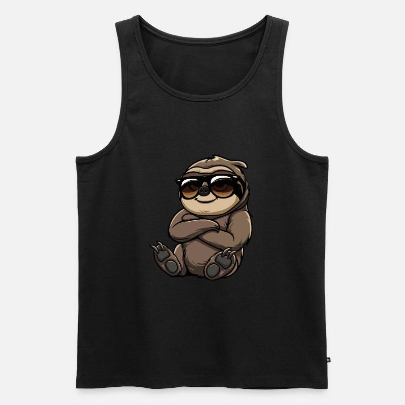 Faultier Cool Comic - Männer Premium Bio Tank Top - undefined