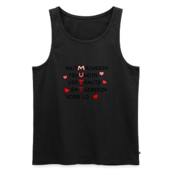 Mutti - für die beste Mutter der Welt - Männer Premium Bio Tank Top - Schwarz - Vorne - Michal (187cm)