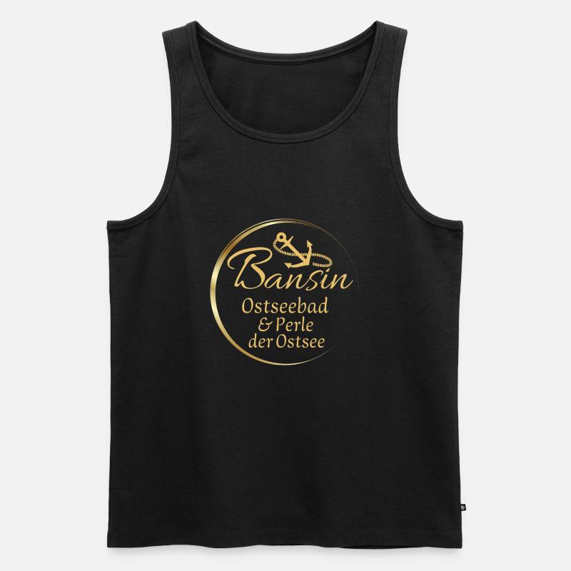 Bansin - Ostseebad & Perle der Ostsee - Männer Premium Bio Tank Top - Schwarz