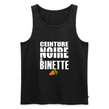 Jardin ceinture noire binette humour jardinier - Débardeur bio Premium Homme - noir - Devant - Michal (187cm)