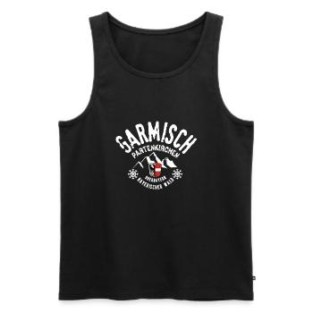 Garmisch Partenkirchen - Männer Premium Bio Tank Top - Schwarz - Vorne - AI Model Male 178 light (178cm)