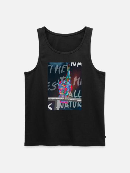 Cockatoo Parrot Art Image - Men's Premium Organic Tank Top - black