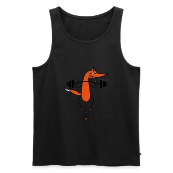 Smart weightlifter - Men's Premium Organic Tank Top - black - Front - AI Model Male 178 light (178cm)