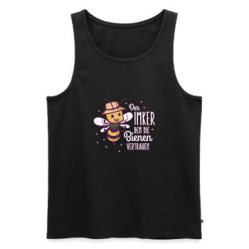 Imker Geschenk Bienen Lustiger Spruch - Männer Premium Bio Tank Top - Schwarz - Vorne - Michal (187cm)