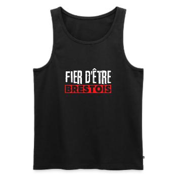 Brest Football supporter Brestois fier foot fan - Débardeur bio Premium Homme - noir - Devant - Michal (187cm)