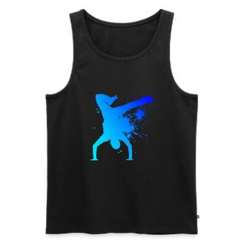 Breakdance Break Dance Femmes Bboy Homme - Débardeur bio Premium Homme - noir - Devant - Michal (187cm)